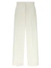 Fabiana Filippi Mid-waist White Cotton Trousers In White