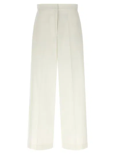 Fabiana Filippi Mid-waist White Cotton Trousers