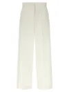 Fabiana Filippi Mid-waist White Cotton Trousers In White
