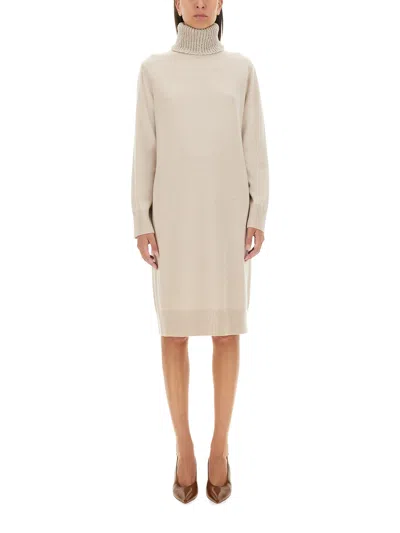 Fabiana Filippi Midi Dress In Beige