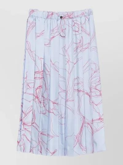 Fabiana Filippi Midi Dress Knee Length Pleated Design In Blue