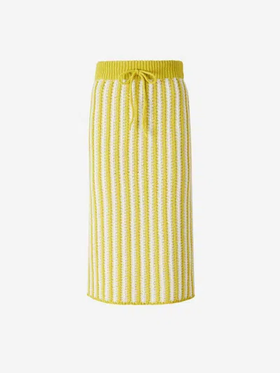 Fabiana Filippi Midi Knit Skirt In Lima Green