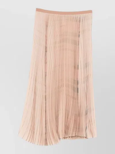 Fabiana Filippi Midi Skirt Lightweight Fabric Pleated Design In Neutral