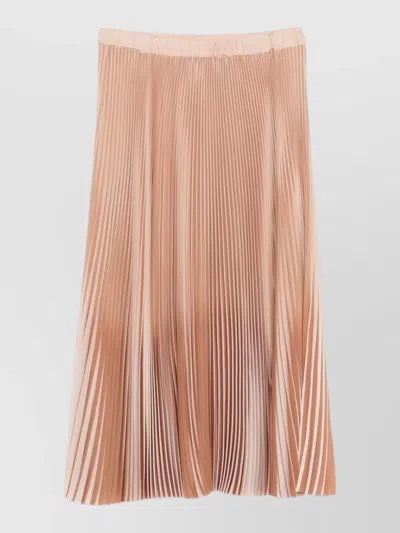 Fabiana Filippi Midi Skirt Ombre Effect Pleated Design In Brown