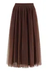 Fabiana Filippi Pleated Tulle Midi Skirt