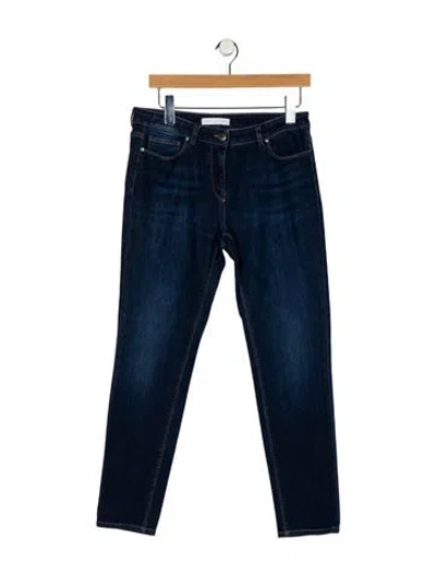 Pre-owned Fabiana Filippi Mid-rise Skinny Leg Jeans In Blue
