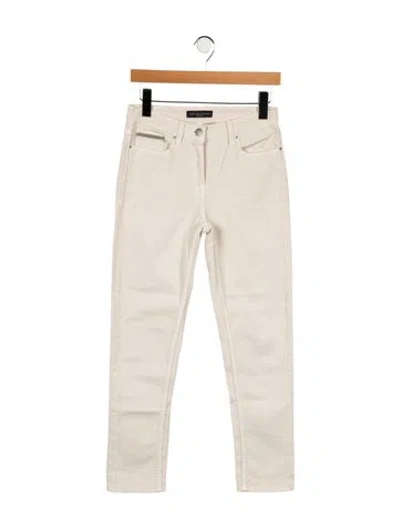 Pre-owned Fabiana Filippi Mid-rise Skinny Leg Jeans In Neutral