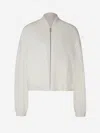 Fabiana Filippi Crew Neckline Elastic Cuffs Front Pockets In White