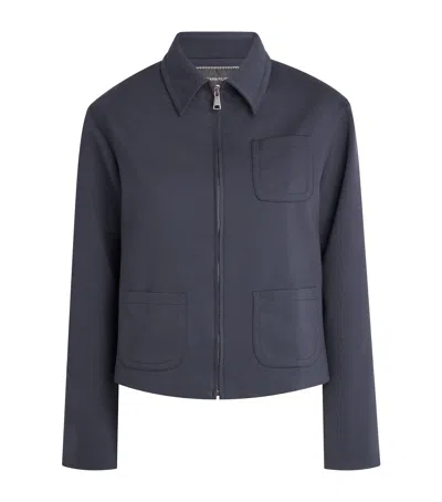 Fabiana Filippi Milano Knit Jersey Jacket In Blue