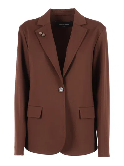 FABIANA FILIPPI MILANO STITCH SINGLE BREASTED JACKET,FILO DIAMANTE PINS