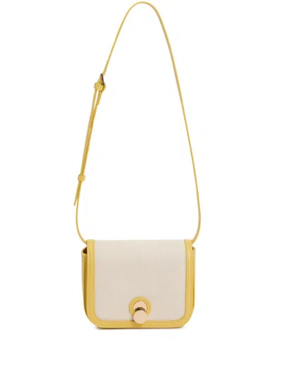 Fabiana Filippi Eclissi Calfskin Mini Messenger Bag In Yellow
