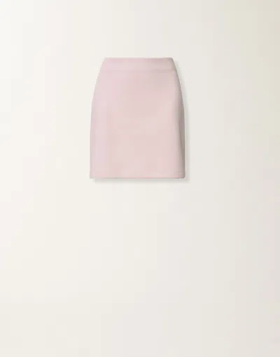 Fabiana Filippi Mini Skirt In Cashmere Scuba In Pink