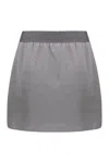 Fabiana Filippi Woman Mini Skirt Grey Size 4 Virgin Wool In Grey