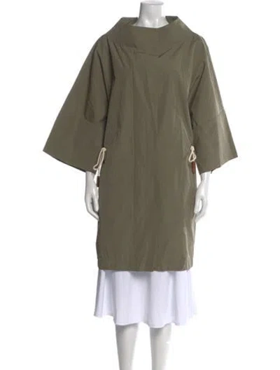 Pre-owned Fabiana Filippi Mock Neck Knee-length Dress In Green