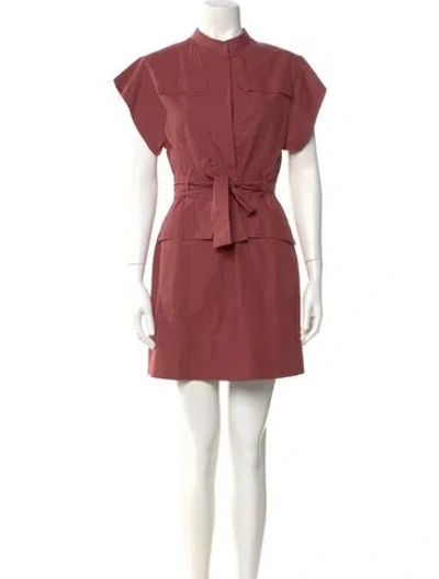 Pre-owned Fabiana Filippi Mock Neck Mini Dress W/ Tags In Red
