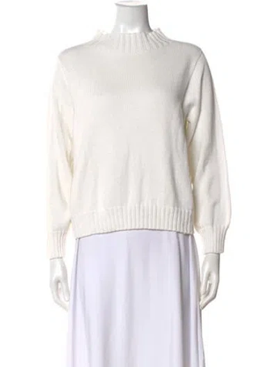 Pre-owned Fabiana Filippi Mock Neck Sweater In Neutral
