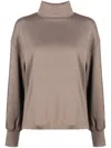 Fabiana Filippi Mock-neck Wool Jumper In Brown