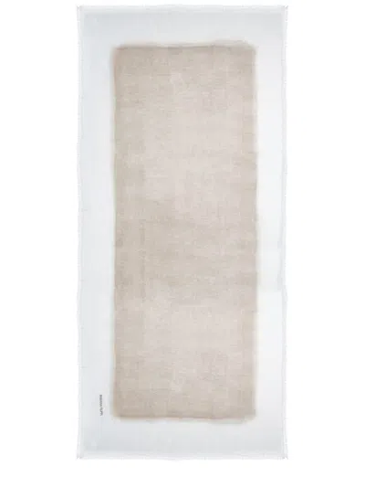 Fabiana Filippi Striped Modal Cashmere Fringed Stole In Transparent
