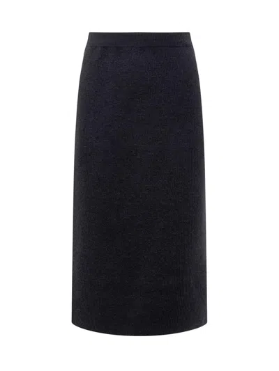 Fabiana Filippi Mohair And Virgin Wool Skirt In Black