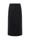 Fabiana Filippi Mohair And Virgin Wool Skirt In Blue