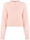 Fabiana Filippi Mohair-blend Crewneck Jumper In Pink