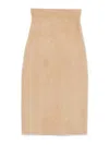 Fabiana Filippi Brushed Midi Skirt In Beige