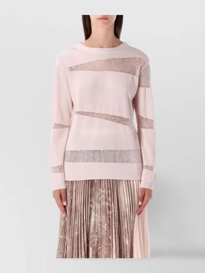 FABIANA FILIPPI MOHAIR INSERT LONG SLEEVE KNIT SWEATER