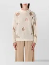 Fabiana Filippi Mohair Sweater Featuring Gold Accents In Neutral