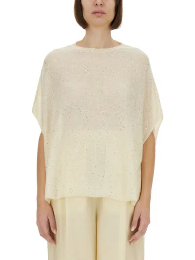 Fabiana Filippi Mohair Sweater In Ivory