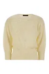 Fabiana Filippi Mohair Sweater With Micro Sequins In Beige
