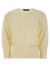 Fabiana Filippi Mohair Sweater With Micro Sequins In Neutral