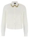 Fabiana Filippi Embellished Collar Long Sleeves Shirt In White