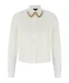 Fabiana Filippi Embellished Collar Long Sleeves Shirt In White