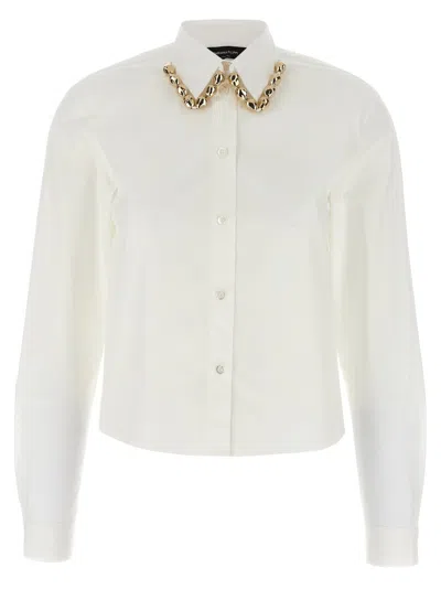 Fabiana Filippi Embellished Collar Long Sleeves Shirt In White