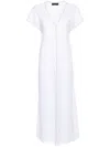 Fabiana Filippi Monili-chain Linen Maxi Dress In White