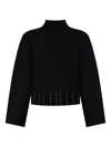 Fabiana Filippi Ribbed Turtleneck Knitwear Long Sleeves In Black
