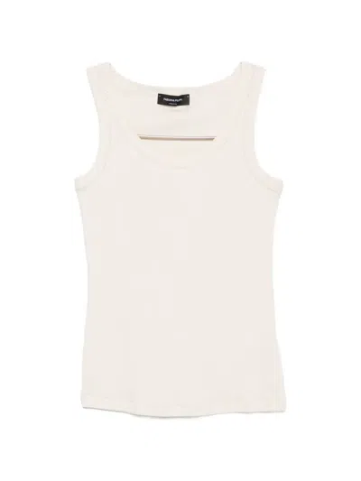 Fabiana Filippi Monili-chain-trim Tank Top In Neutral