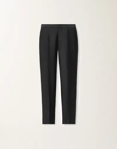 Fabiana Filippi Montefalco Cotton And Silk Mikado Trousers In Black