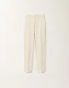 Fabiana Filippi Montefalco Cotton And Silk Mikado Trousers In Vanilla
