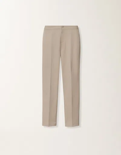 Fabiana Filippi Montefalco Cotton Gabardine Trousers In Clay