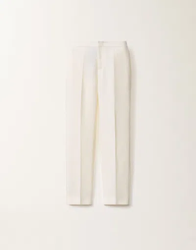 Fabiana Filippi Montefalco Linen And Viscose Trousers In White