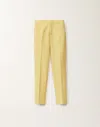 Fabiana Filippi Montefalco Wool And Linen Mat Trousers In Yellow