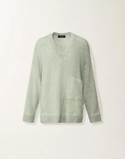 Fabiana Filippi Mouliné Yarn Sweater In Ghirri Green