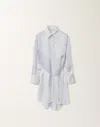 Fabiana Filippi Multi-striped Viscose And Silk Shirt In Sky Blue