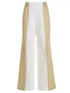 Fabiana Filippi Wide-leg Color-block Pants Side Pockets In Multicolor