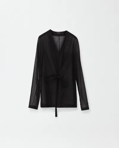 Fabiana Filippi Muslin Shirt Jacket In Black