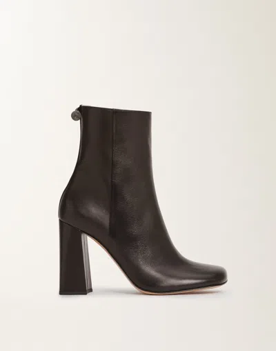 Fabiana Filippi Nappa Leather Ankle Boots In Black