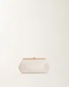 Fabiana Filippi Nappa Leather Clutch In Butter