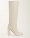 Fabiana Filippi Nappa Leather Heeled High Boots In White