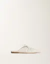 Fabiana Filippi Nappa Leather Pointed Mules In Butter